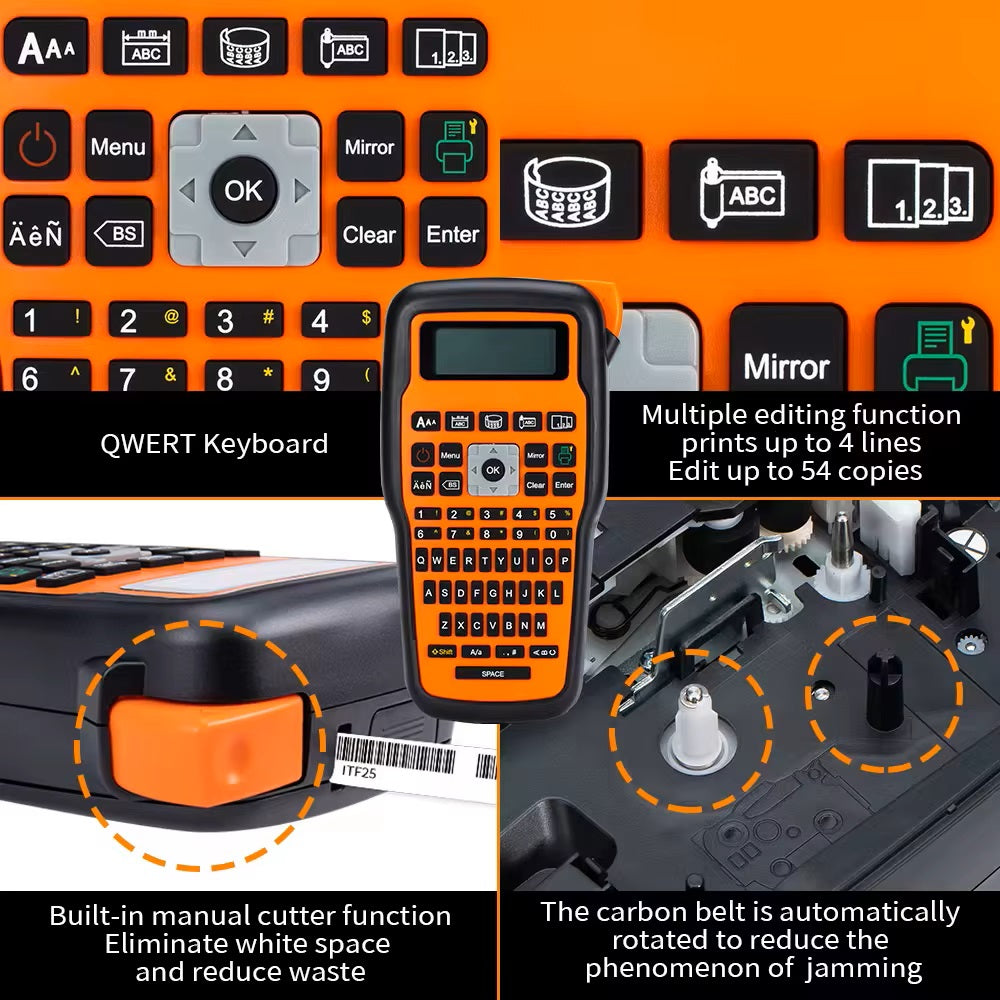 TechWarehouse Aimo E1000 Pro Label Printer - Orange Aimo