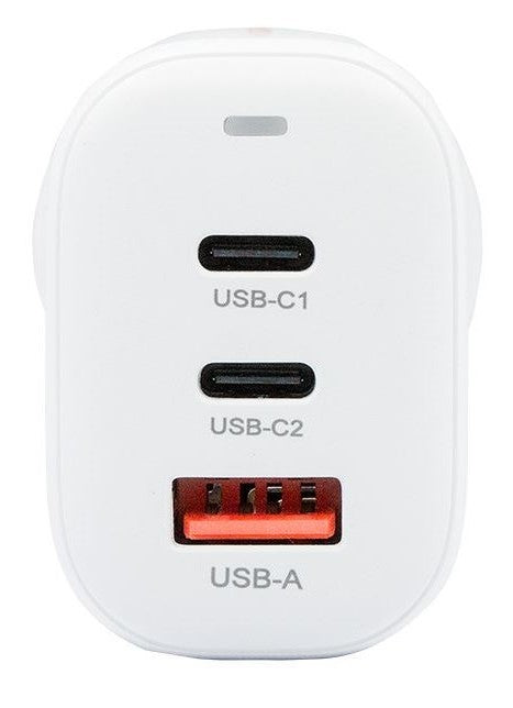 TechWarehouse DYNAMIX 65W Dual USB-C + USB-A Wall Charger Dynamix