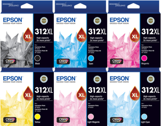 TechWarehouse 312XL Epson High Capacity Bundle of 6 Epson