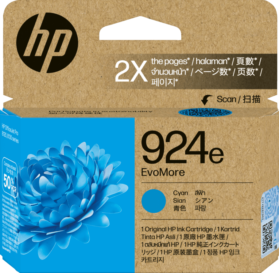 TechWarehouse 924E HP EvoMore High Capacity Cyan Ink Cartridge HP