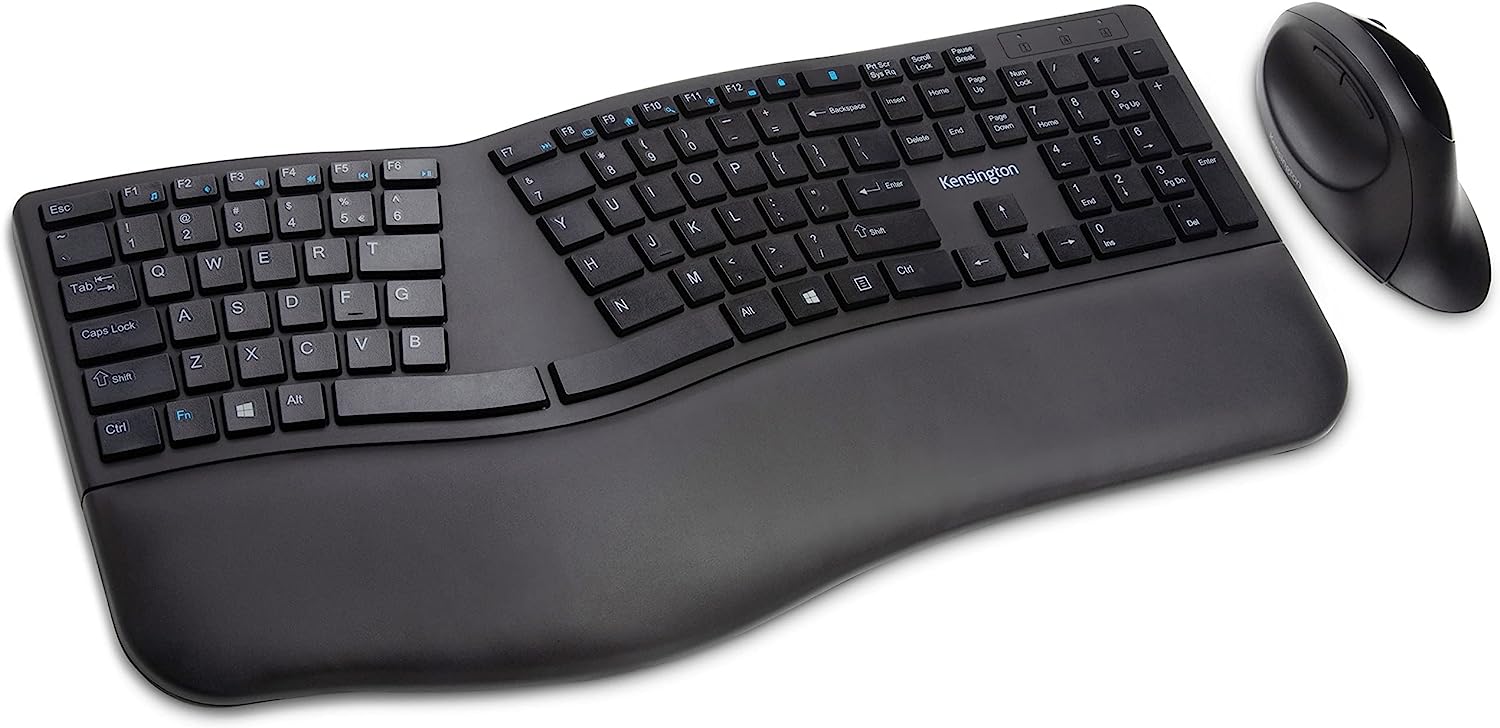 TechWarehouse Kensington Pro Fit Ergo Wireless Keyboard & Mouse Black Kensington