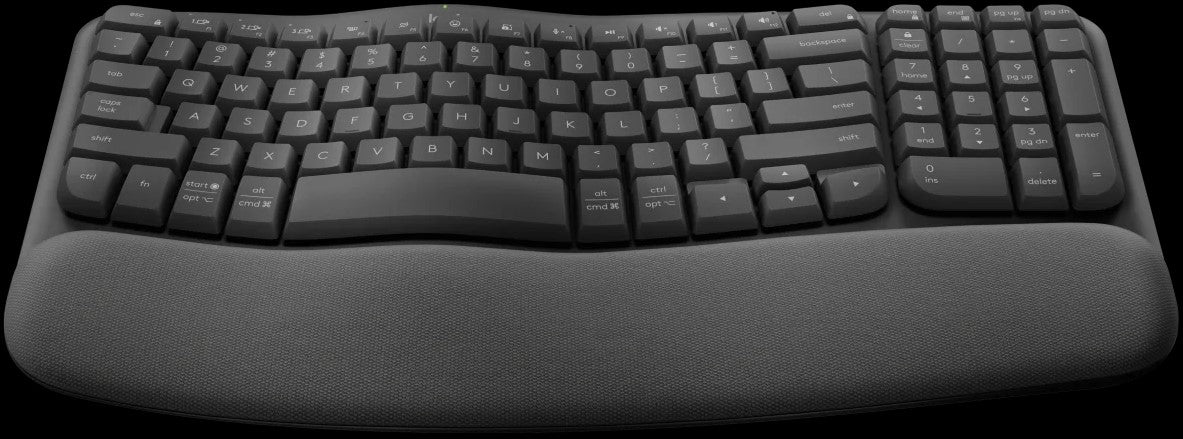 TechWarehouse Logitech K380 Wave Keys Wireless Ergonomic Keyboard - Graphite Logitech