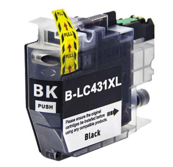 TechWarehouse LC431XLBK Compatible High Yield Black Cartridge Compatible for Brother