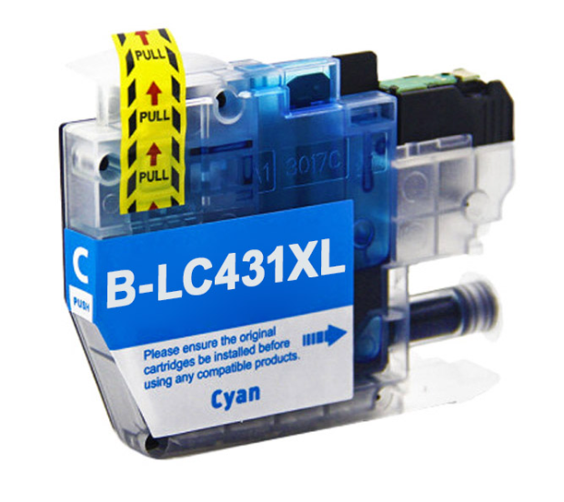 TechWarehouse LC431XLC Compatible High Yield Cyan Ink Cartridge Compatible for Brother