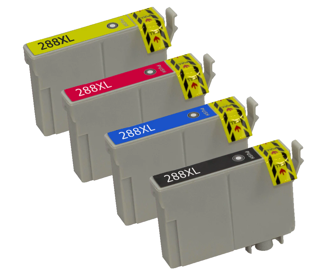 TechWarehouse 288XL Compatible Set of 4 (BK/C/M/Y) for Epson Compatible for Epson