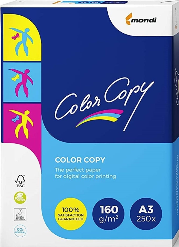 TechWarehouse A3 160gsm White Colour Copy Laser Paper - 250 sheets Mondi