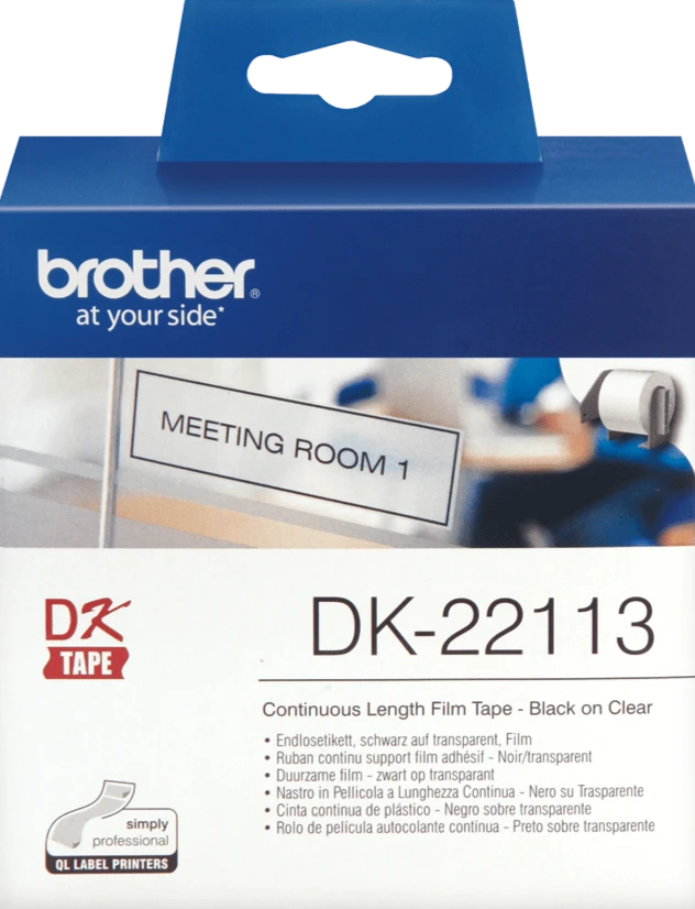 TechWarehouse DK22113 Brother 62mm Continuous Length Film Tape Clear Brother
