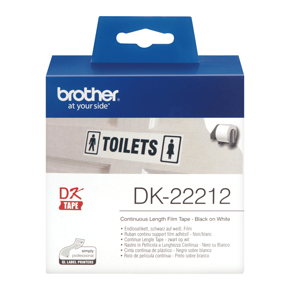 DK22212 Brother 62mm Continuous Length Film White