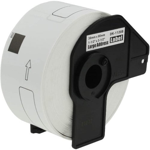 TechWarehouse DK11208 Compatible 38mm x 90mm 400 per roll Large Address Labels for Brother Compatible for Brother