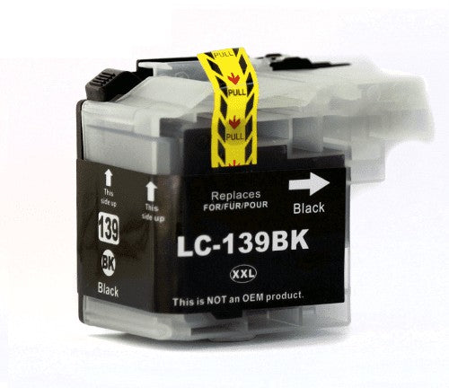TechWarehouse LC139XLBK Compatible XL Black Ink Cartridge for Brother Compatible for Brother