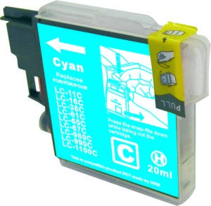 TechWarehouse LC67C / LC38C Compatible Cyan Cartridge for Brother Compatible for Brother