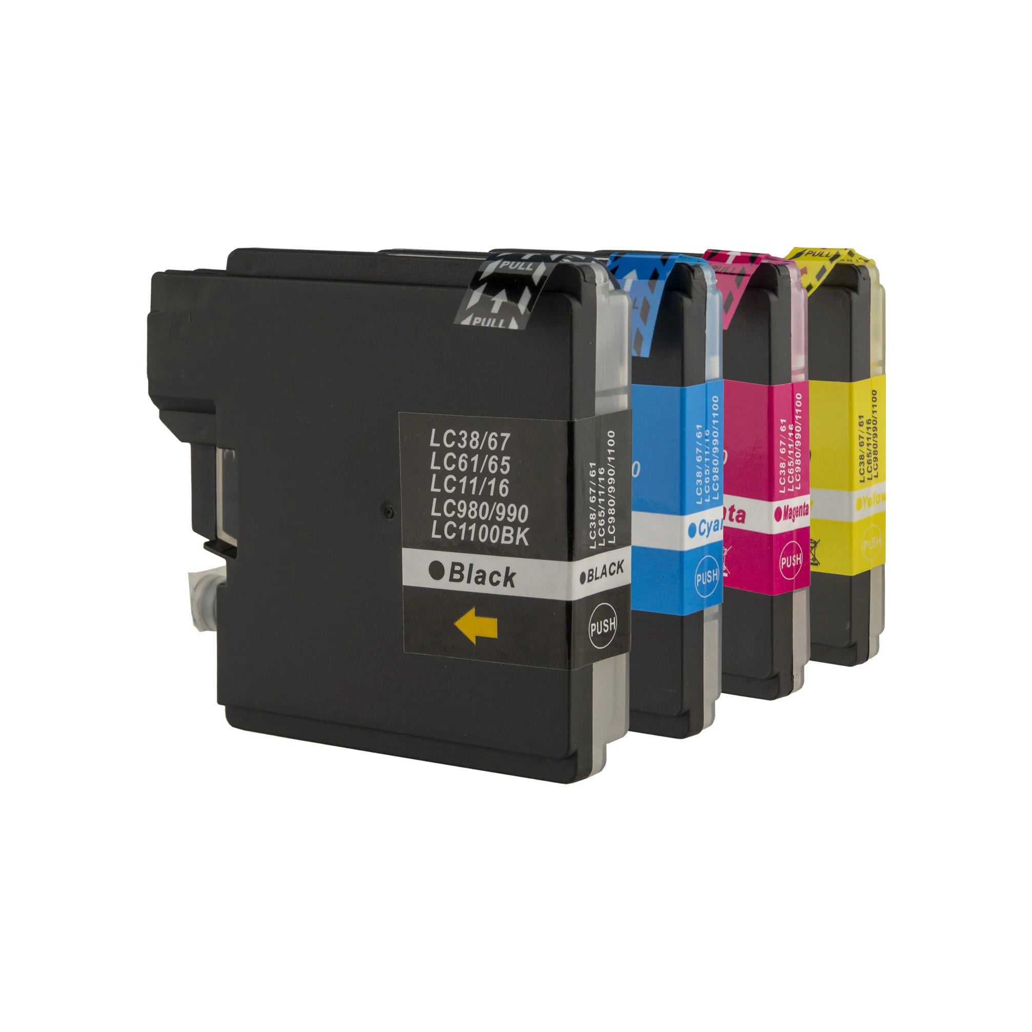 TechWarehouse LC67 / LC38 Compatible Set of 4 - Bk/C/M/Y for Brother Compatible for Brother