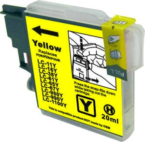 TechWarehouse LC67Y / LC38Y Compatible Yellow Cartridge for Brother Compatible for Brother