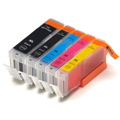 TechWarehouse CLI-651XL Compatible Canon Set - 5 Ink cartridges Compatible for Canon
