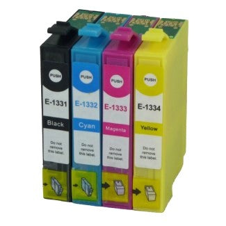 TechWarehouse 133 Compatible Cartridge Set of 4 (Bk/C/M/Y) for Epson Compatible for Epson