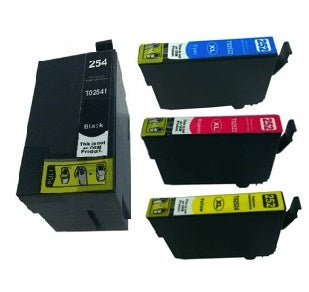 TechWarehouse 252XL / 254XL Compatible Ink Set of 4 (Bk/C/M/Y) for Epson Compatible for Epson