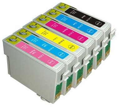 TechWarehouse T049x Compatible Epson Cartridge Set of 6 (Bk/C/M/Y/Lc/Lm) Compatible for Epson