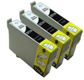 TechWarehouse 73N Compatible Black Triple Set for Epson (T0731) Compatible for Epson