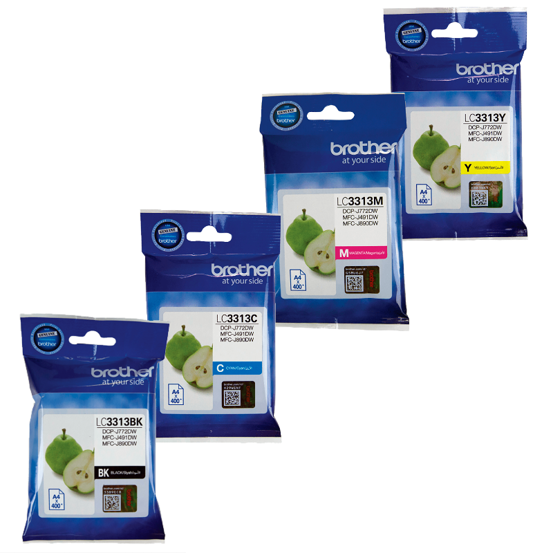 TechWarehouse LC3313 Brother Set of 4 (Bk/C/M/Y) Brother