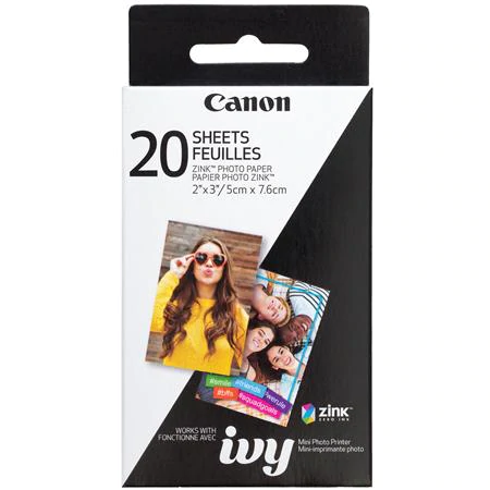 TechWarehouse Canon ZINK Photo Paper for Canon Mini Photo Printer 20 Sheets Canon