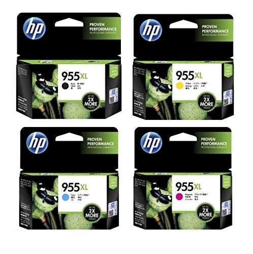 TechWarehouse 955XL HP Bundle - 4 Original Inks Bk/C/M/Y HP