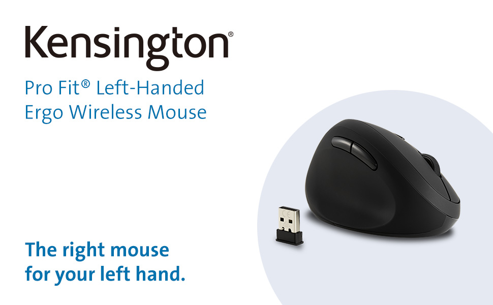 TechWarehouse Kensington Pro Fit Left-Handed Ergo Wireless Mouse Kensington