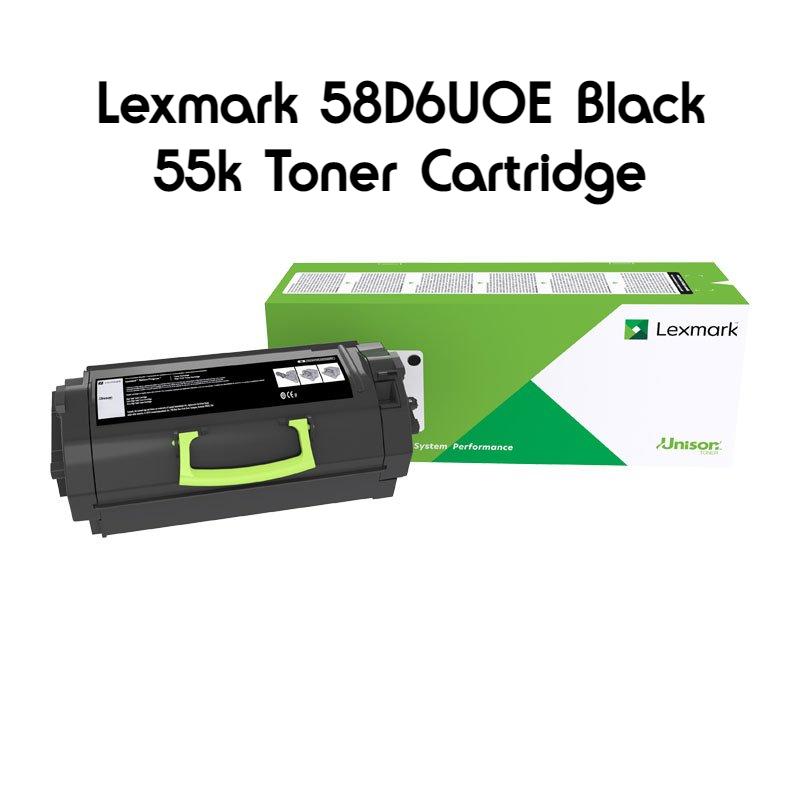 TechWarehouse Lexmark 58D6U0E Black 55k Toner Cartridge Lexmark
