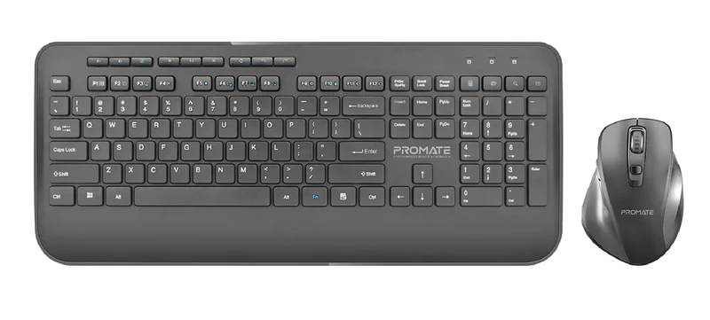 TechWarehouse Promate Ergo Wireless Keyboard & Contour Mouse Combo Promate