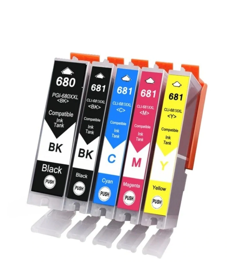 TechWarehouse CLI-681XXL Compatible Canon Set - 5 Ink cartridges Compatible for Canon