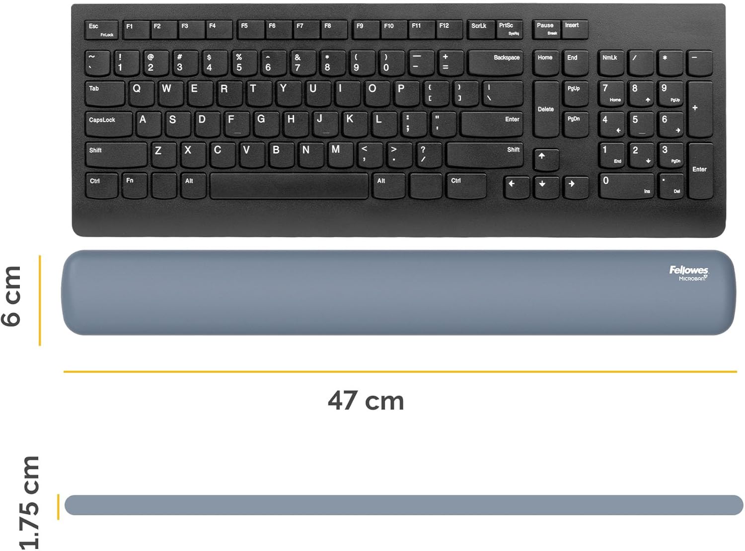 TechWarehouse Fellowes Breyta Wrist Rest Marine Fellowes