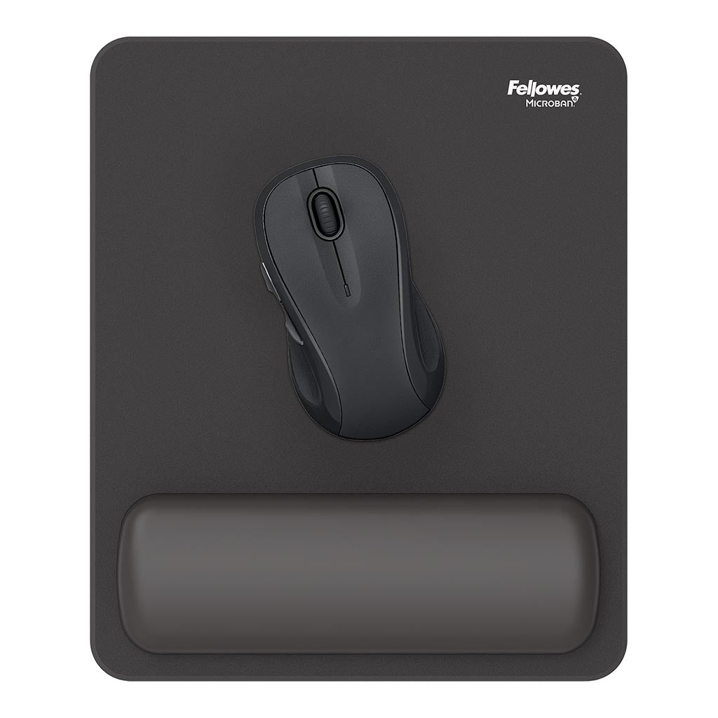 Fellowes Breyta Mouse Pad Wrist Rest Black