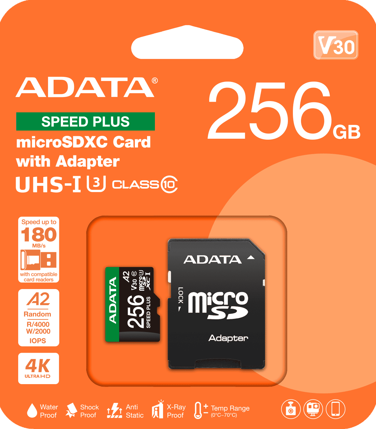 TechWarehouse ADATA Speed Plus microSDXC Card with Adapter - 256GB Adata