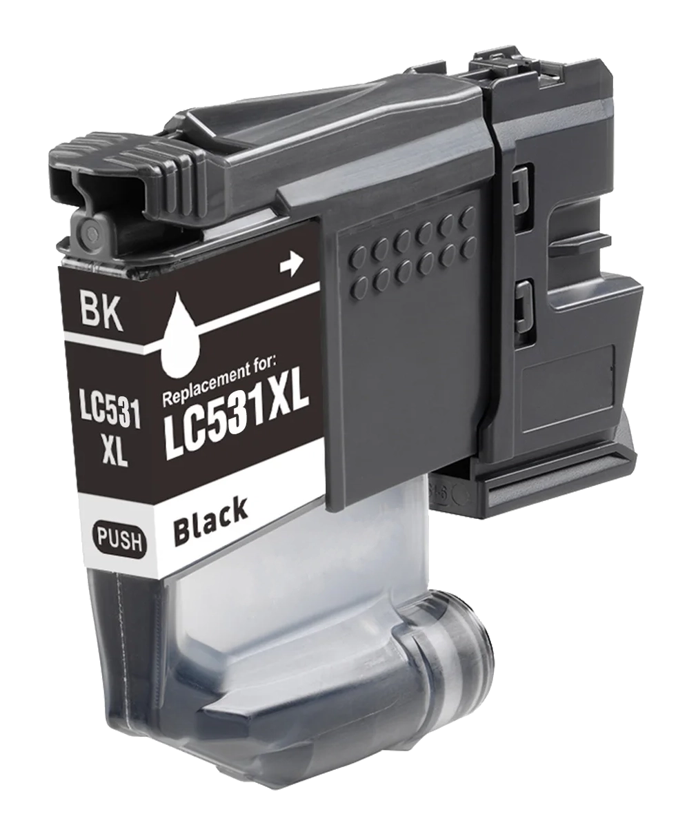 TechWarehouse LC531XLBK Compatible High Yield Black Cartridge Compatible for Brother