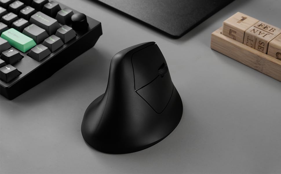 TechWarehouse Keychron M5 Ergonomic Wireless/Bluetooth Mouse - Black Keychron