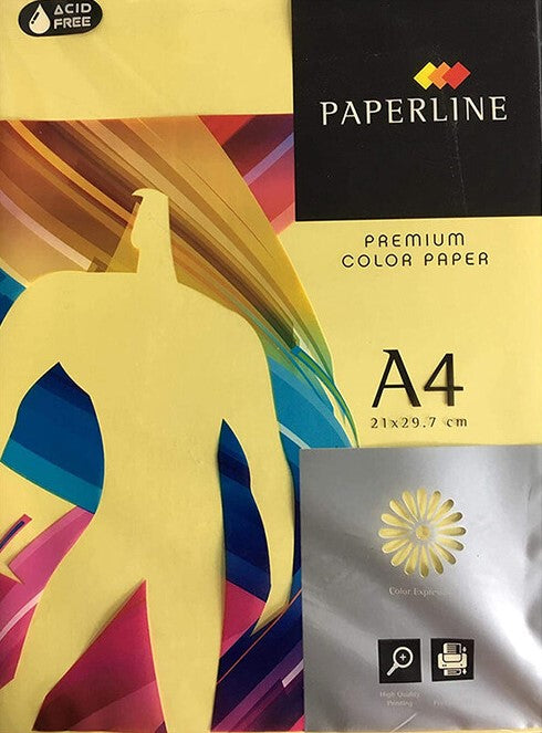 Yellow Rectangular A4 Size A4 Yellow Plain Paper 500 sheets
