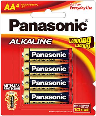 Alkaline AA Batteries 4 pack