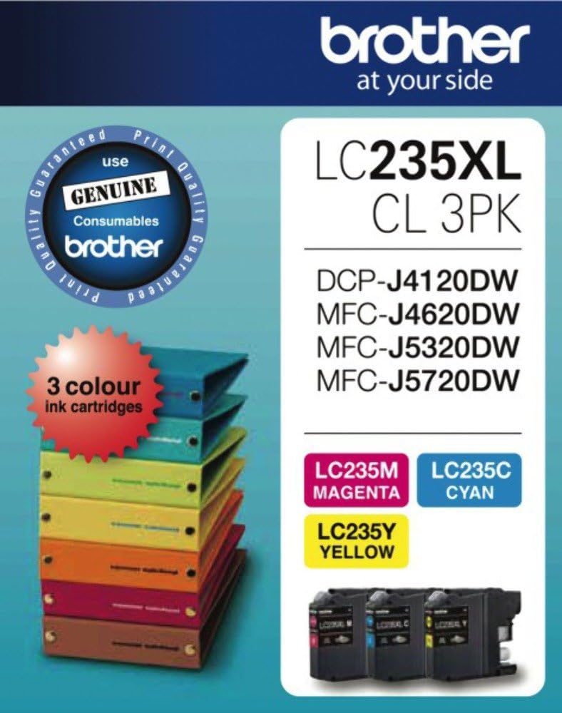 LC235XLCL3PK Brother High Yield Colour Ink 3 Pack