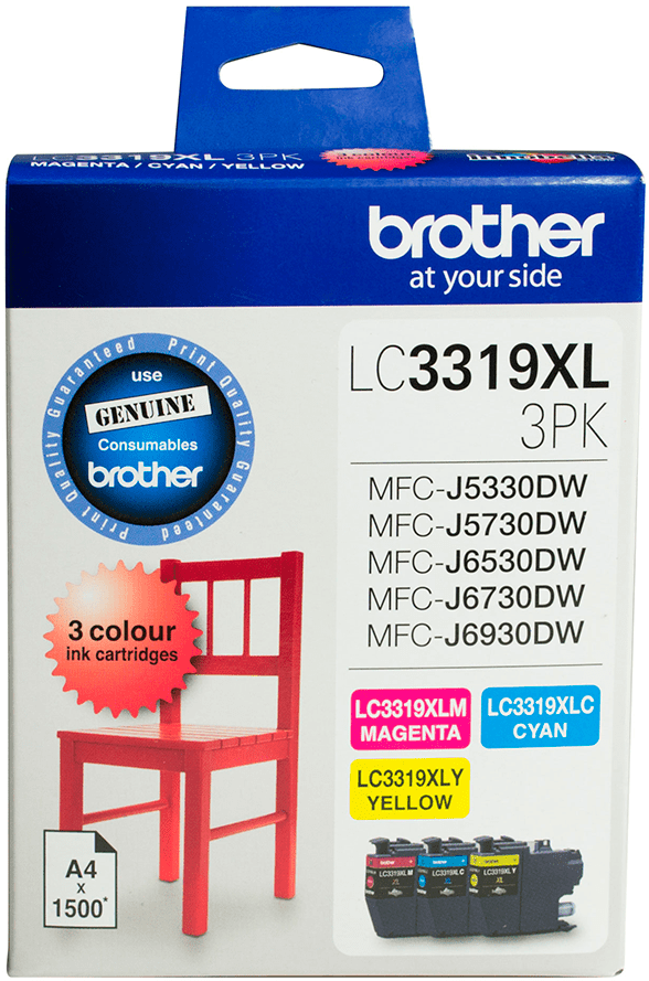 TechWarehouse LC3319XL Brother High Capacity 3 Colours Cartridge Pack Brother
