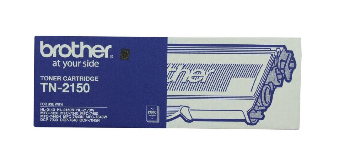 The Brother TN2150 High Yield Black Toner Cartridge. Prints 2,600 pages. 