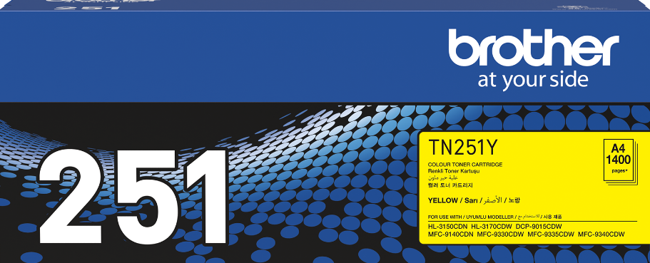 TechWarehouse TN251Y Brother Standard Capacity Yellow Toner Brother