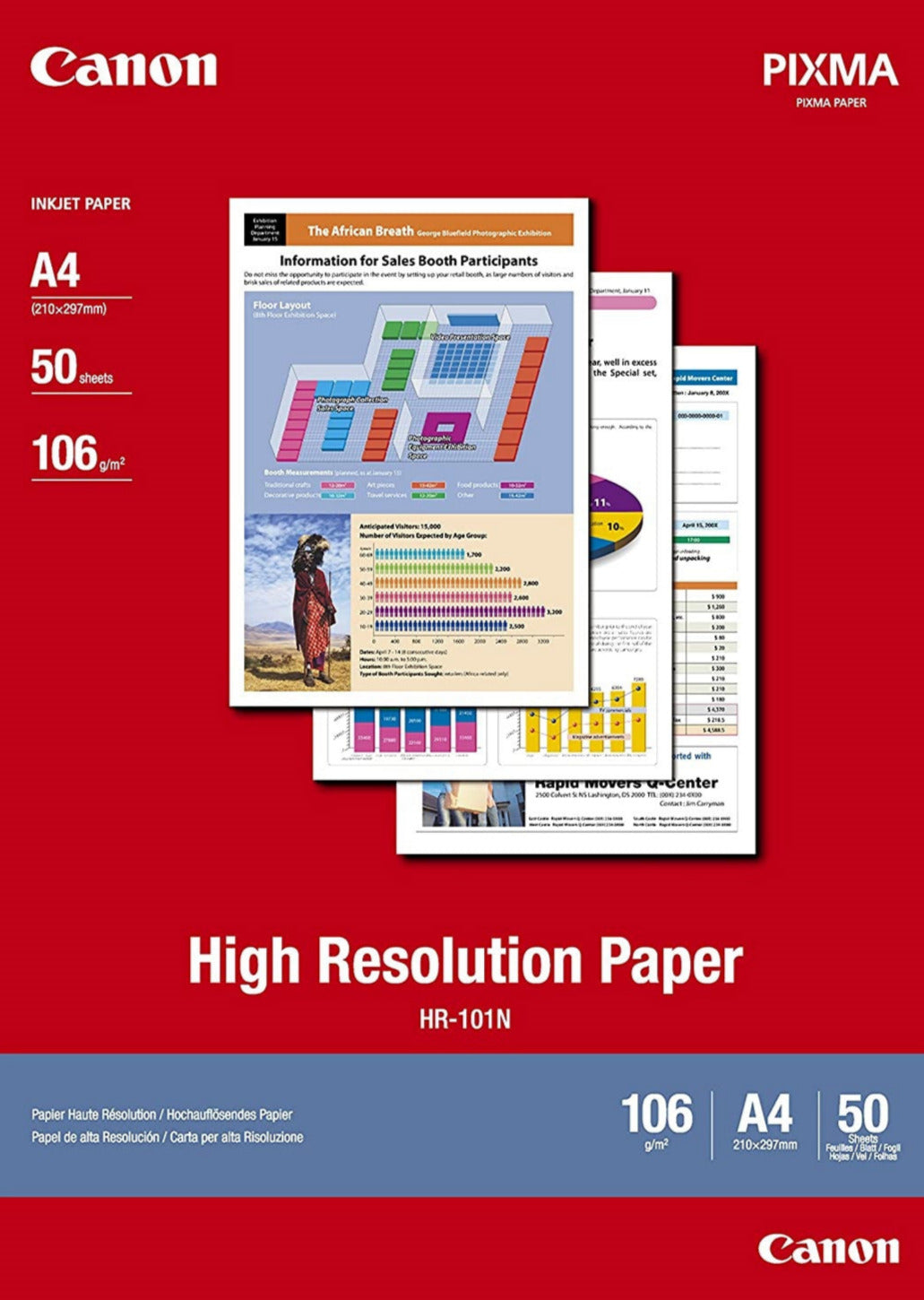 TechWarehouse A4 106gsm Canon High Resolution Paper 50 sheets Canon