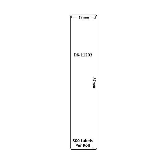 TechWarehouse DK11203 Compatible 17mm x 87mm 300 per roll File Folder Labels for Brother Compatible for Brother