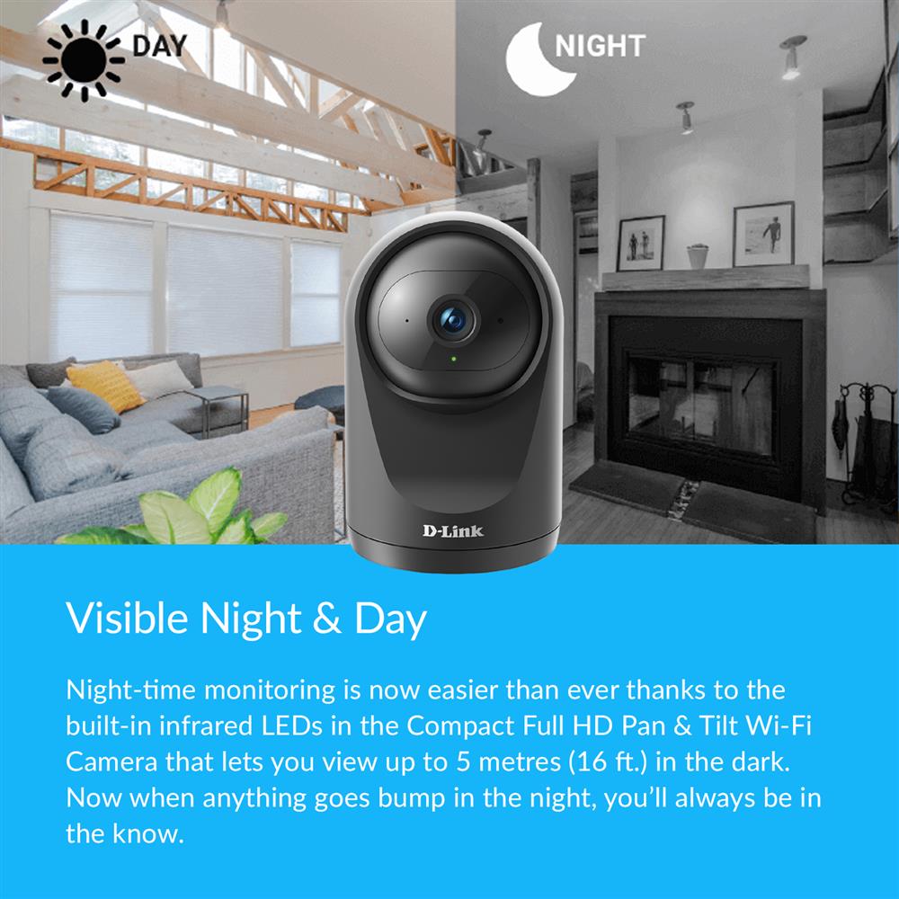 TechWarehouse D-Link Compact V2 Full HD Pan & Tilt Wi-Fi Camera D-Link