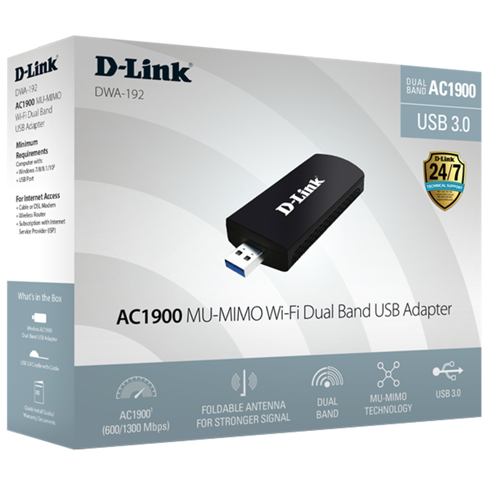 TechWarehouse D-Link AC1900 MU-MIMO WiFi Dual Band USB Adapter D-Link