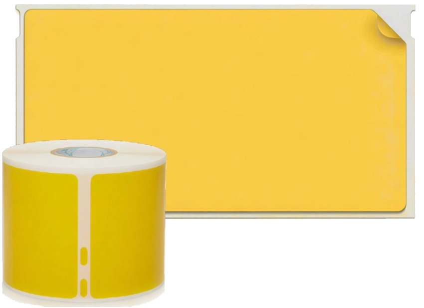 2133400 Dymo LW 54mm x 101mm 220 labels per Roll Black on Yellow