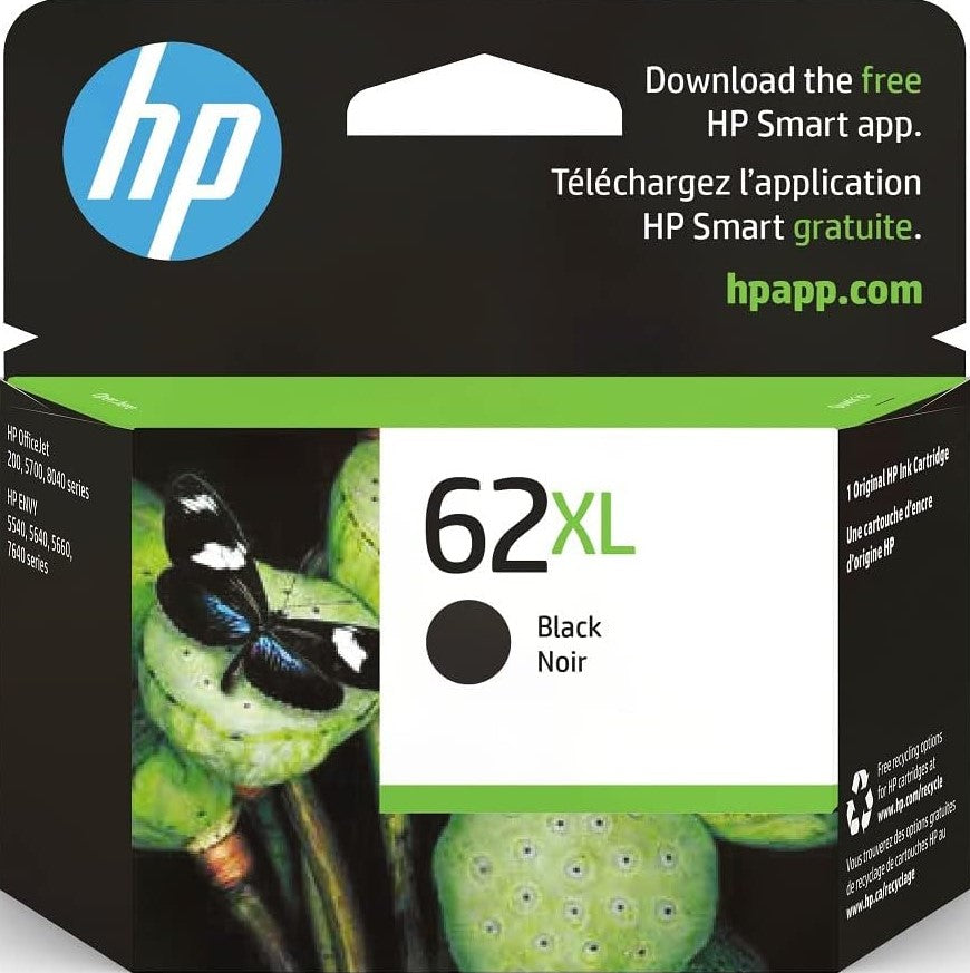 62XL HP High Capacity Black Cartridge