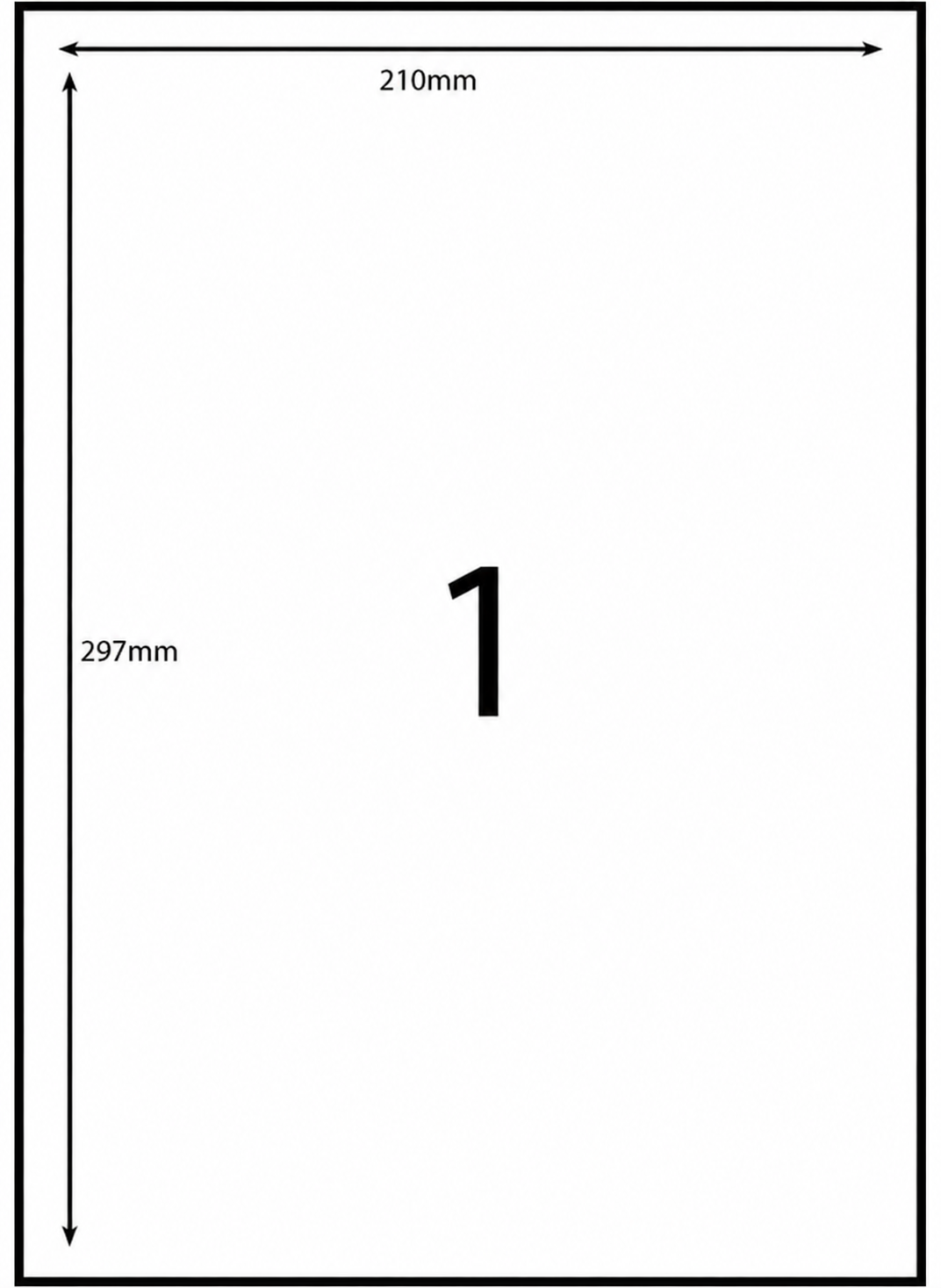 Multipurpose Self-Adhesive Laser/Inkjet Labels - 01 Label per sheet (100 sheets)