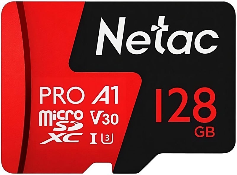 Netac P500 Extreme Pro 128GB V30 UHS-I Micro SDXC Card w/ Adapter