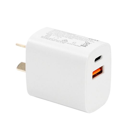 20W USB-C + USB-A Compact Wall Charger