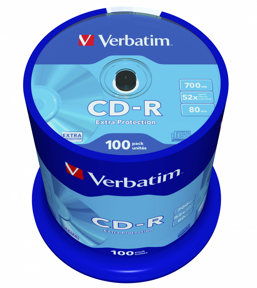 Verbatim CD-R 700MB 52x 100 pack on Spindle